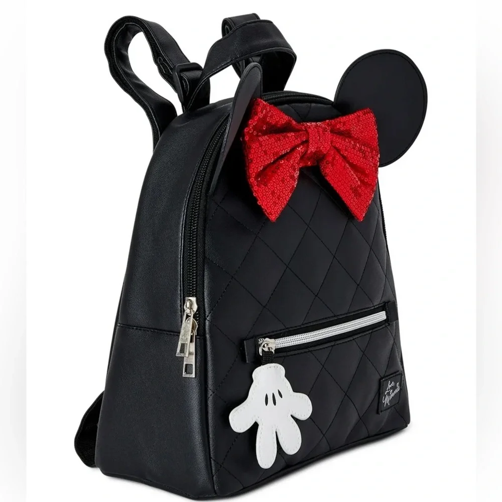 Minnie Mouse quilted sequin mini back pack - Picture 3 of 11